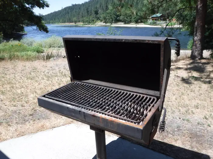 This is a picture of the standing grill at the large day use pavilion.
