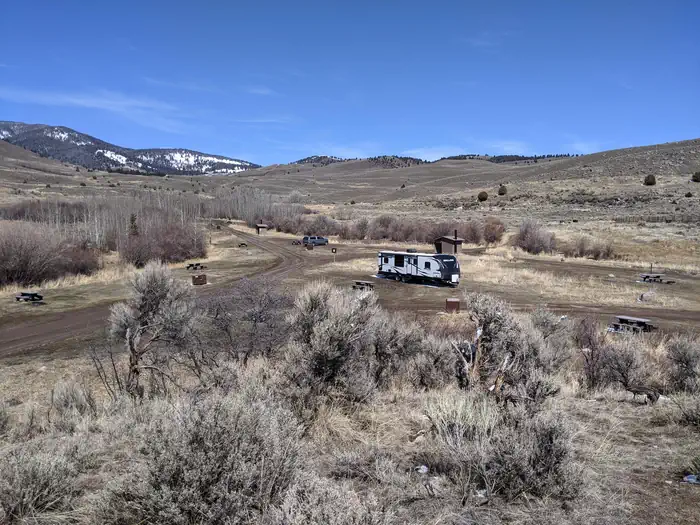 Inside Eagle Creek Campground in Montana