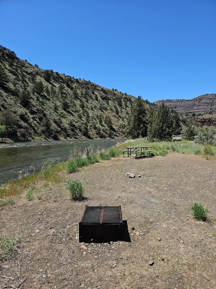 This photo depicts a typical campsite at Big Bend Campground.