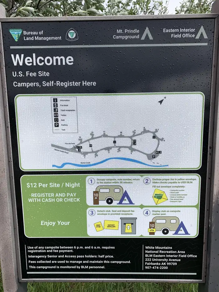 Mt. Prindle Fee sign
