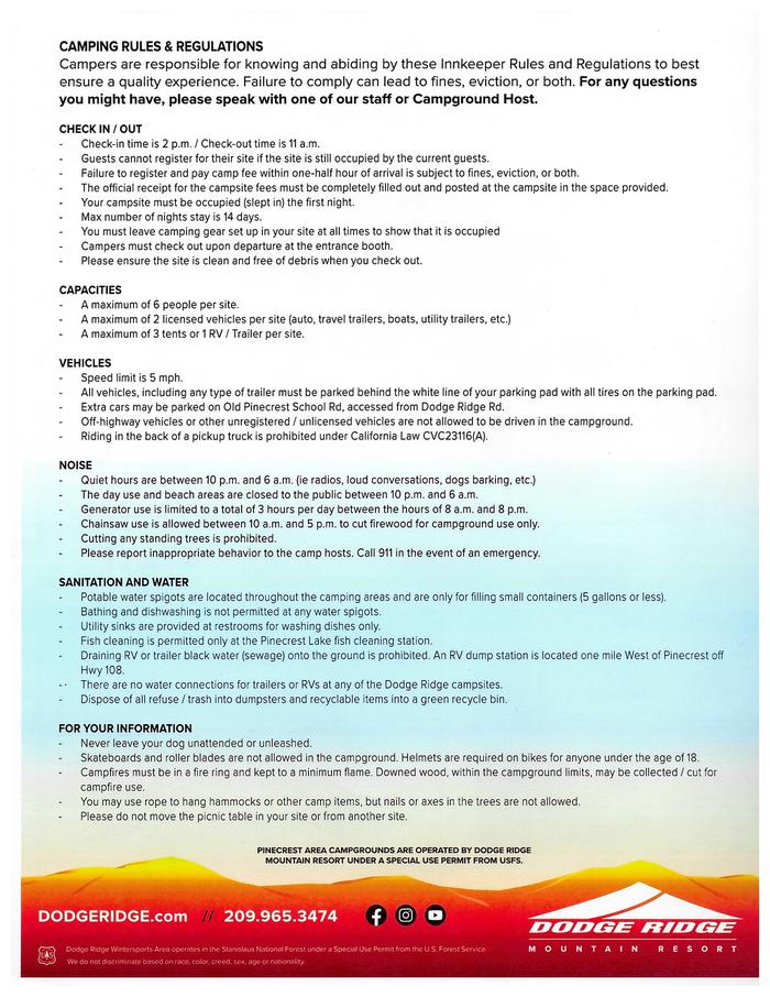Campground Rules