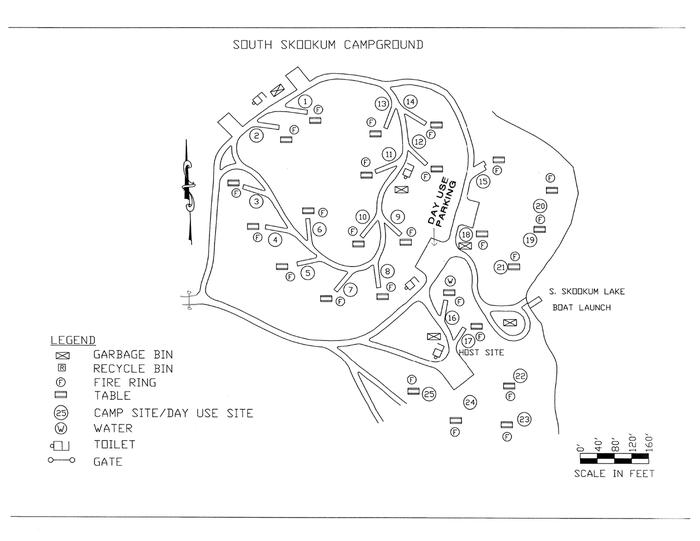 Map of South Skookum Campground