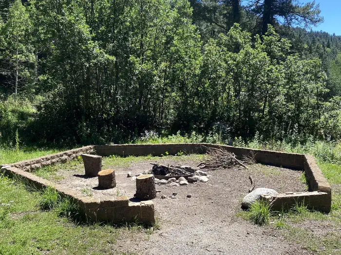 Group campfire area.