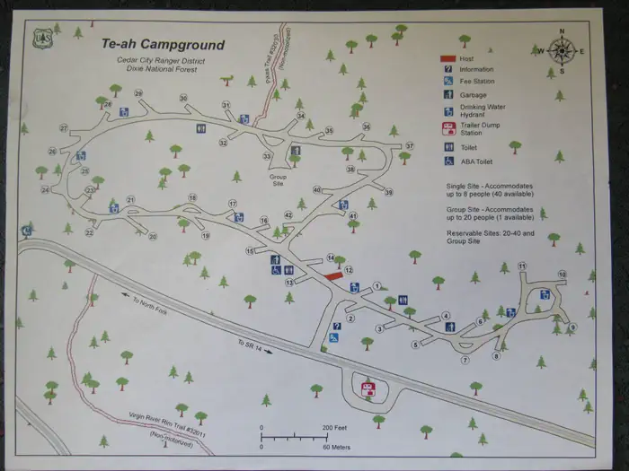Te ah campground map