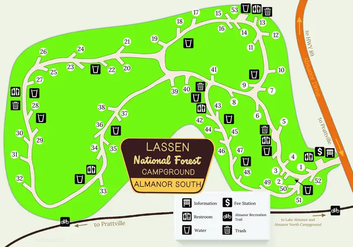 Almanor South Map