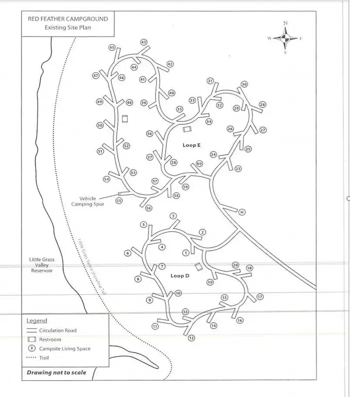 Red Feather Campground map