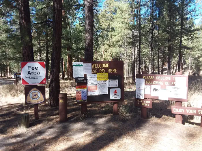 Jemez Falls information boards