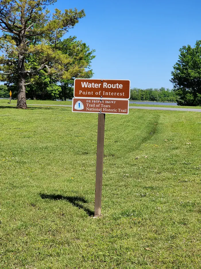 Trail of Tears Water Route Site Identification sign