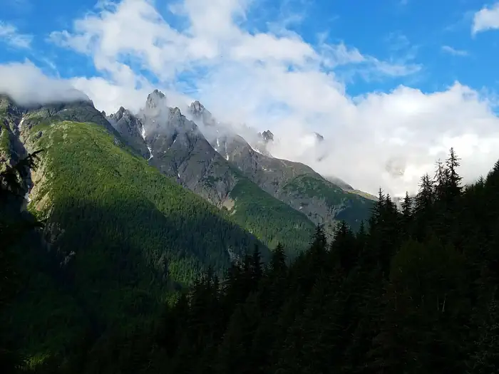 View from the Denver Glacier Trail (trail starts at Denver Caboose Cabin)