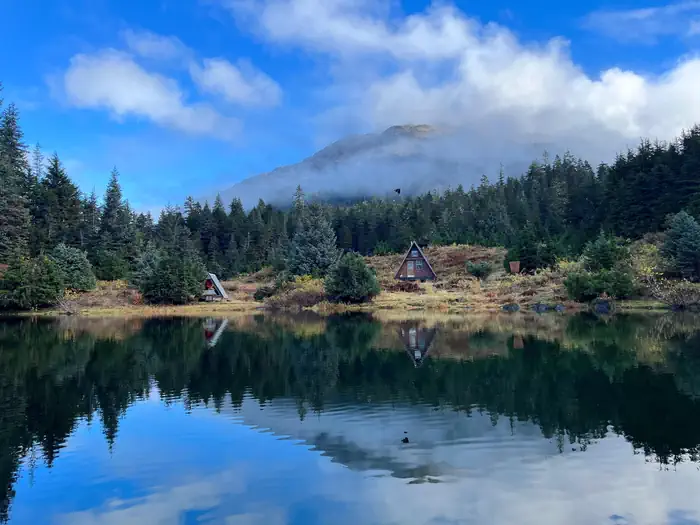 Shrode Lake Cabin Distant View