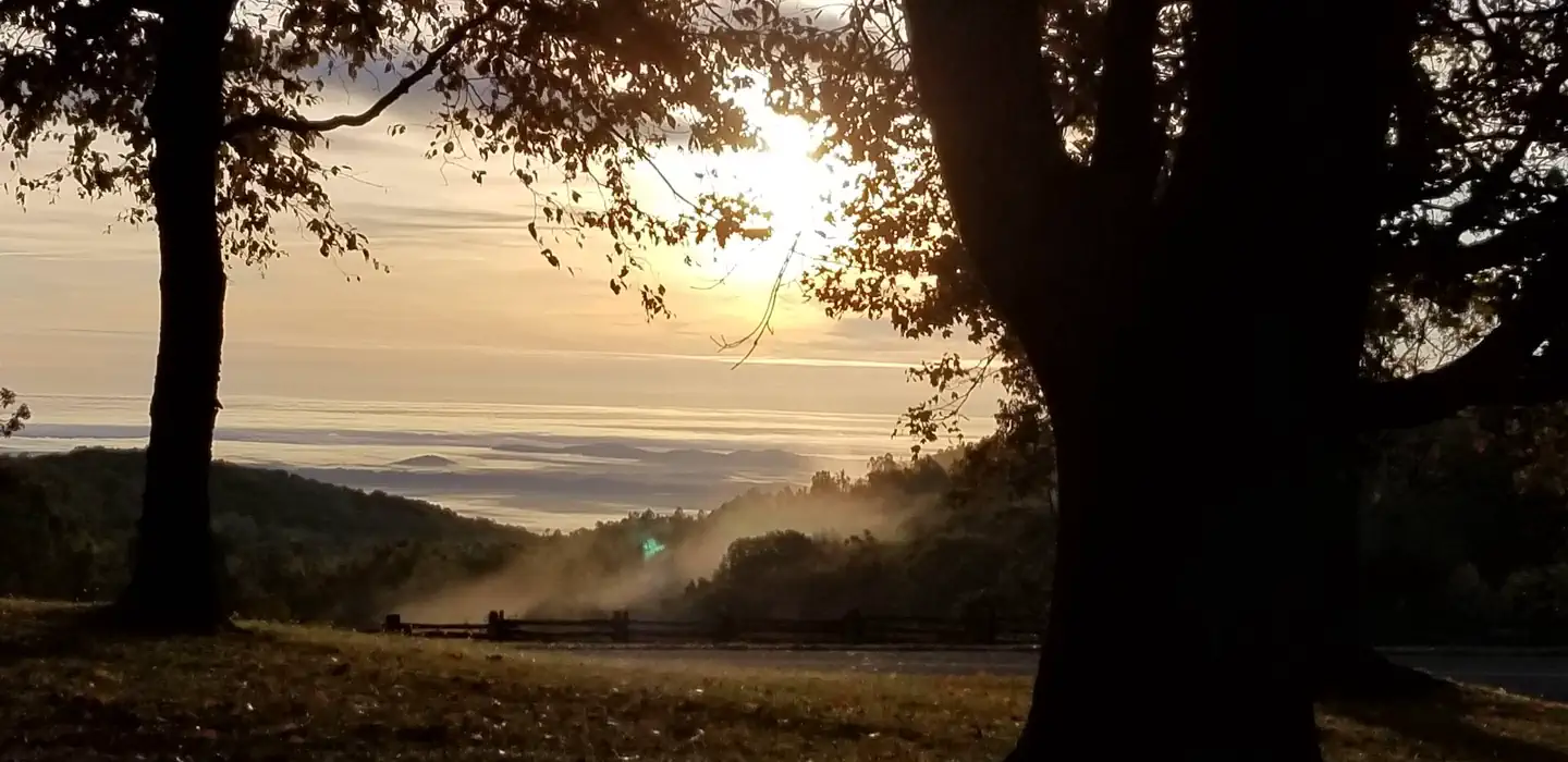 Early morning at Rocky Knob Campground.