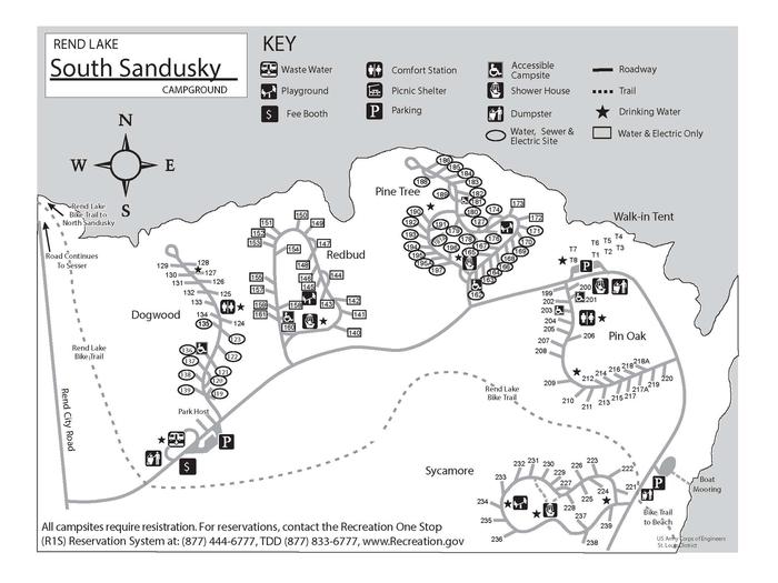 South Sandusky Campground Map