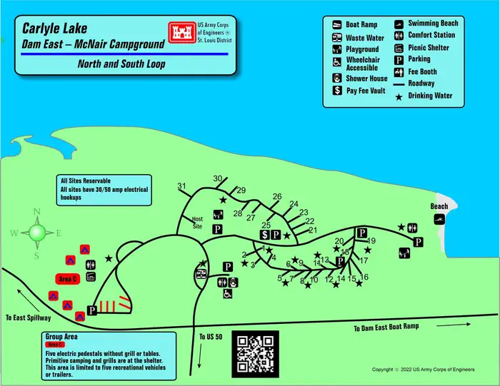 McNair Campground Map