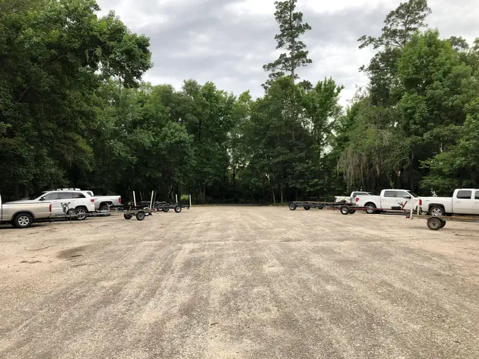 Boat trailer parking area