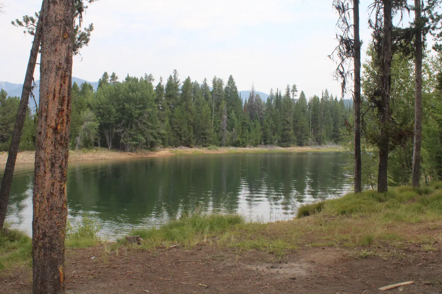 View of Deadwood Reservoir from the campground