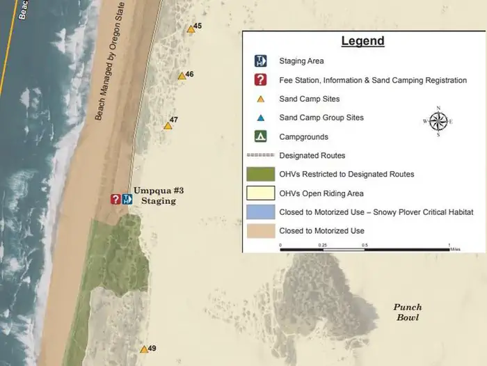 UMPQUA 3 SAND CAMPING MAP