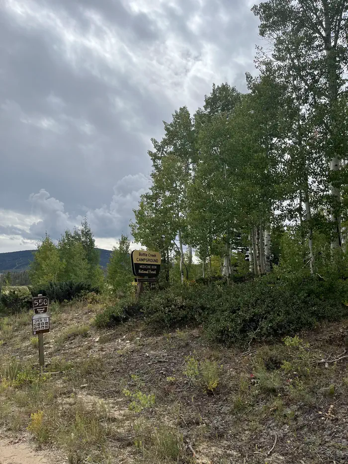Bottle Creek Campground Sign