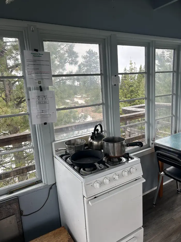 Fivemile Lookout propane stove.