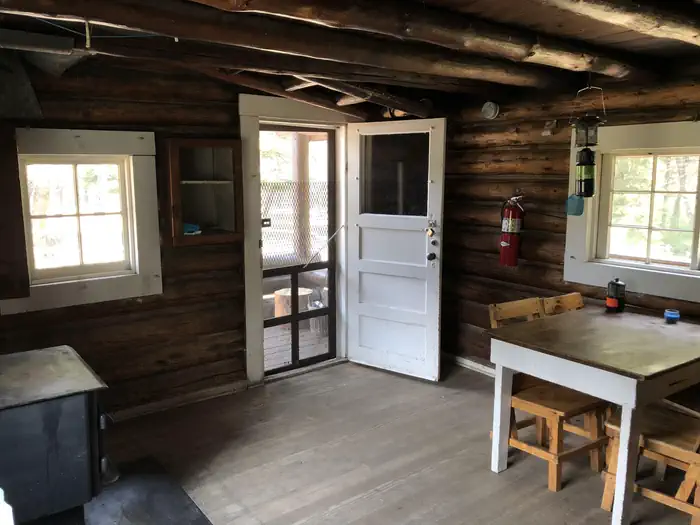 Front door and table with chairs