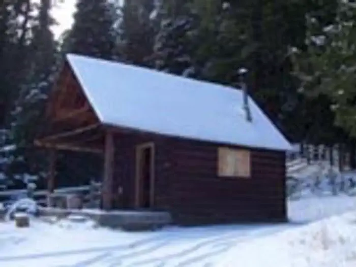 Indian Flats Cabin with snow
