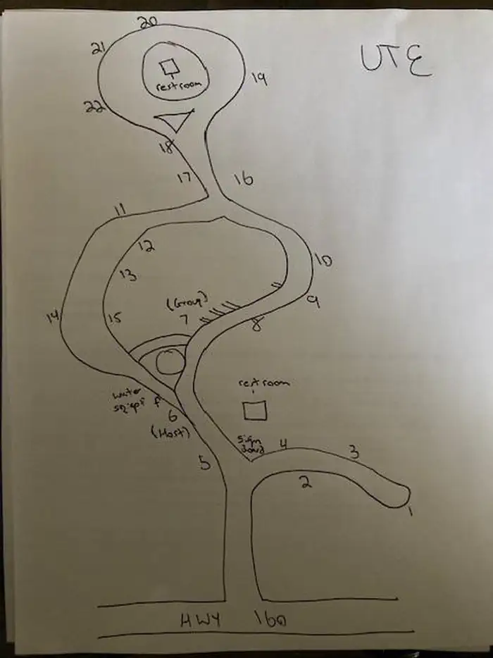Map of UTE Campground 2025