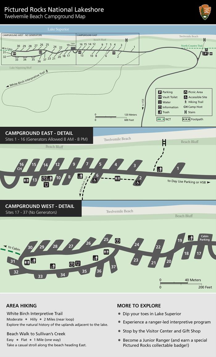 Twelvemile Beach Campground Map