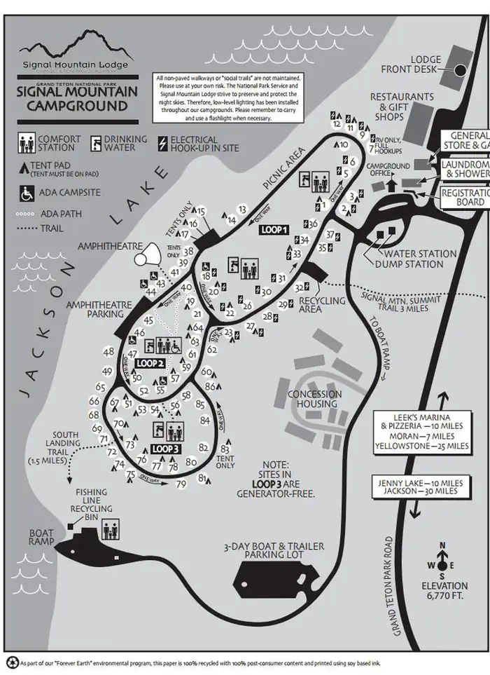 Signal Mountain Campground Map