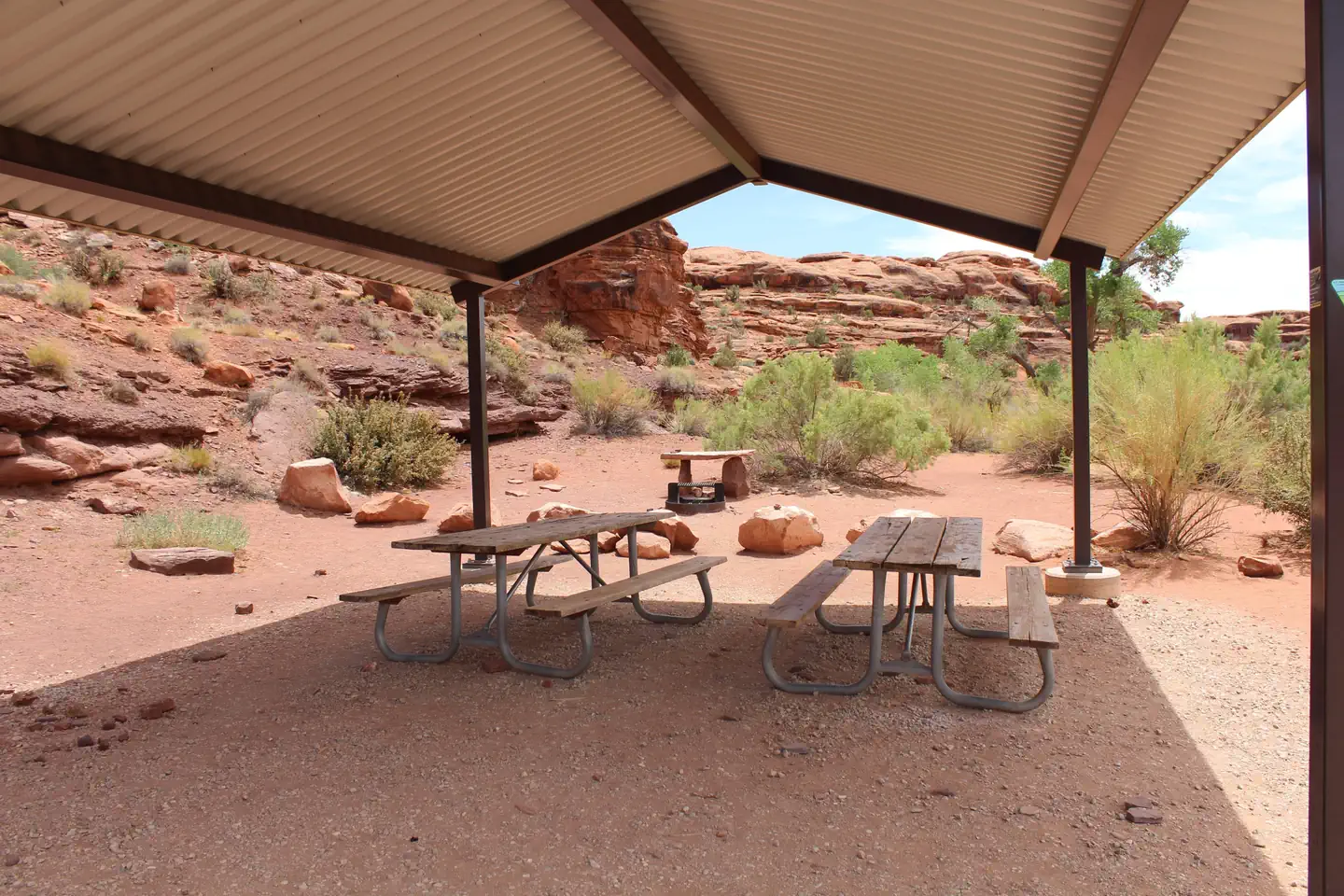 A photo of the Indian Creek Falls Group Site shelter