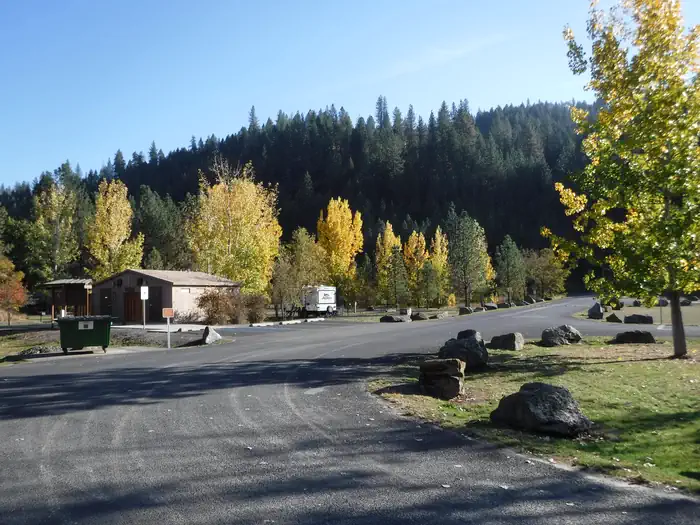 Paved roadway at Pink House Recreation Site.