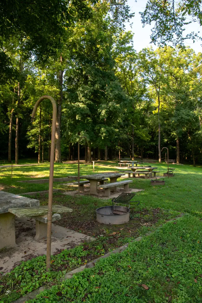Campsites along the river