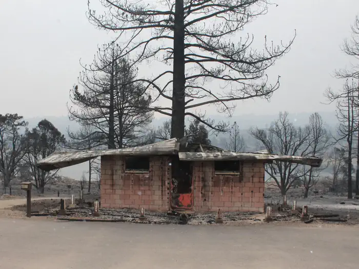 Indian Creek Day Use Bathroom post fire