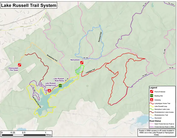 Lake Russell Trail System Map
