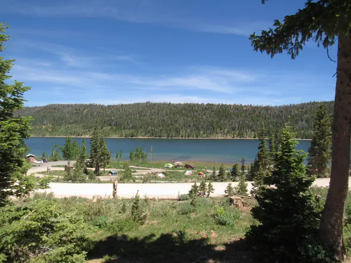 Looking at the lake from the south side of the campground