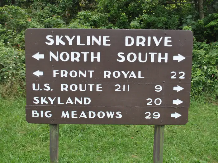 Distances from Mathews Arm Campground Sign