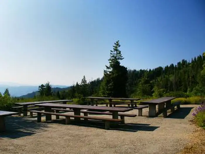 Beautiful views from mountain tops overlooking the valley below with hiking and biking activities available.
