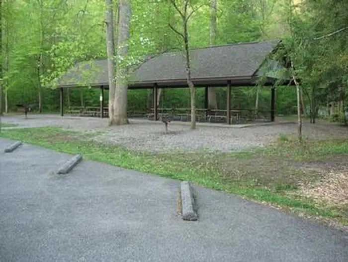 METCALF BOTTOMS PICNIC PAVILION from parking area