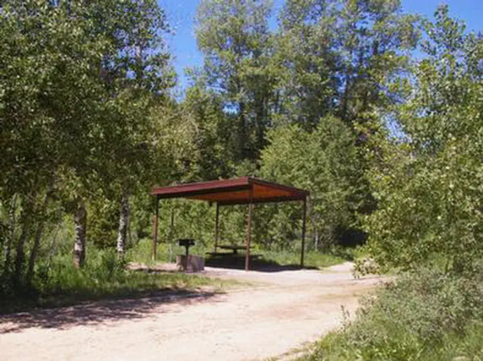 Big Springs campsite with shelter