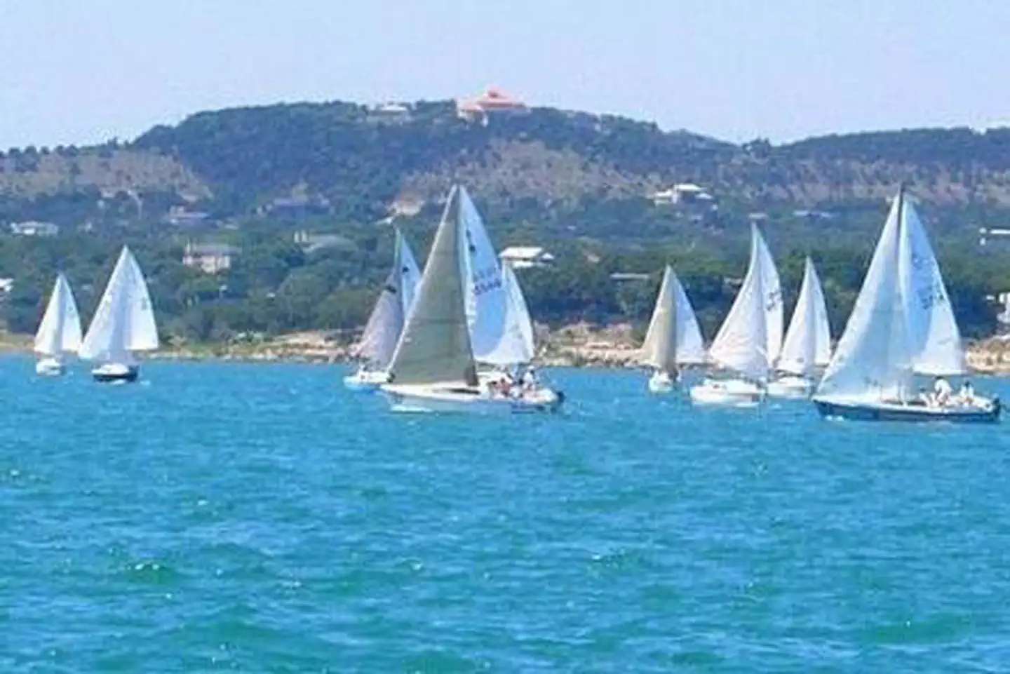Sail boats on the lake near Potters Creek Park