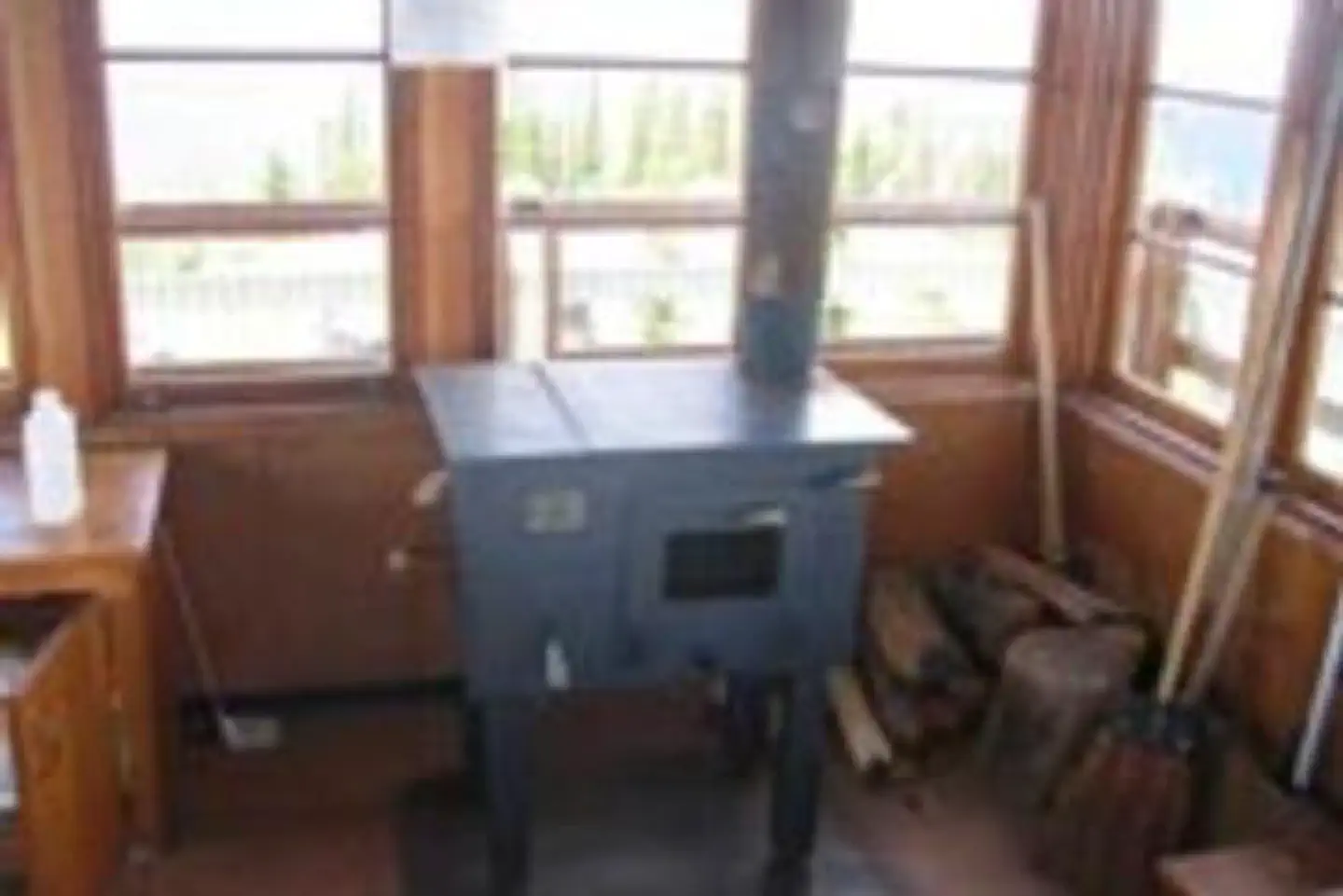 Garver Lookout-wood stove