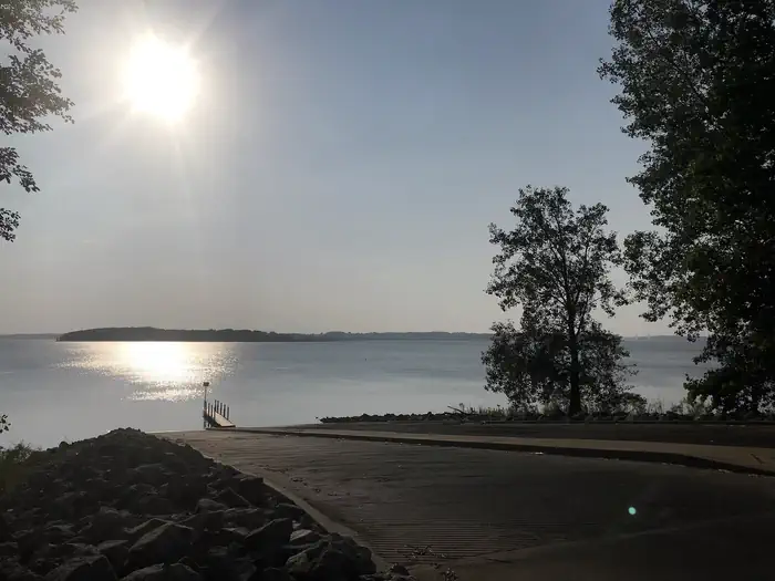 Whitebreast Boat Ramp From Land View